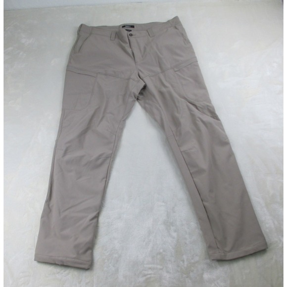 5.11 Tactical Apex Pants Mens 42 Brown Tan Cargo Pockets Softshell Lined 42X36*